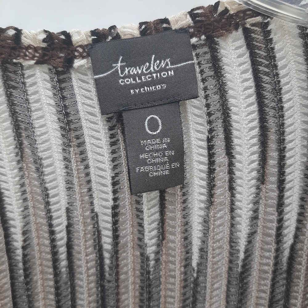 Travelers by Chicos Striped Open Cardigan - Picture 3 of 6